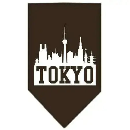 Tokyo-Skyline-Screen-Print-Bandana-Cocoa-Small-GreatEagleInc-318505119