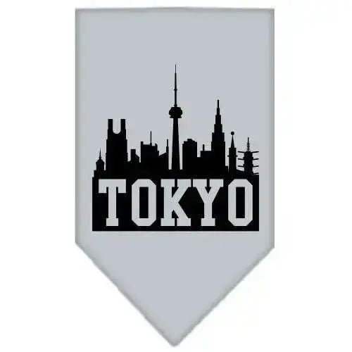 Tokyo-Skyline-Screen-Print-Bandana-Grey-Large-GreatEagleInc-318504080