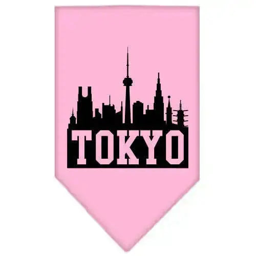 Tokyo-Skyline-Screen-Print-Bandana-Light-Pink-Small-GreatEagleInc-318506425