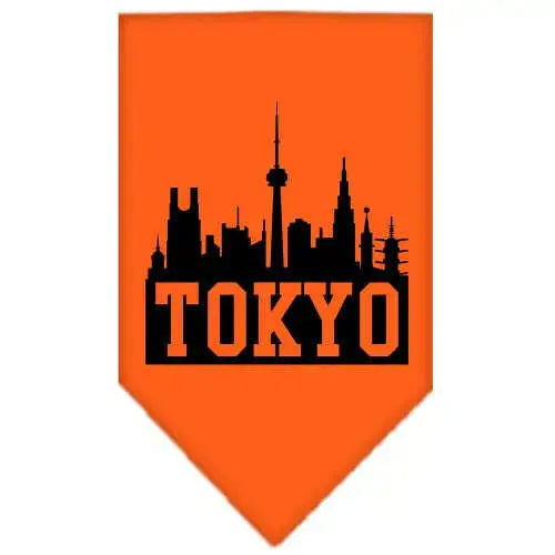Tokyo-Skyline-Screen-Print-Bandana-Orange-Large-GreatEagleInc-318504463