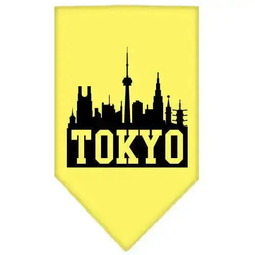 Tokyo-Skyline-Screen-Print-Bandana-Yellow-Small-GreatEagleInc-318506152