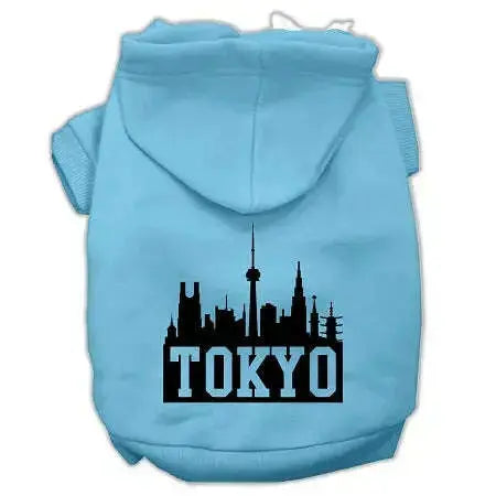 Tokyo-Skyline-Screen-Print-Pet-Hoodies-Baby-Blue-Size-Xl-GreatEagleInc-319741448