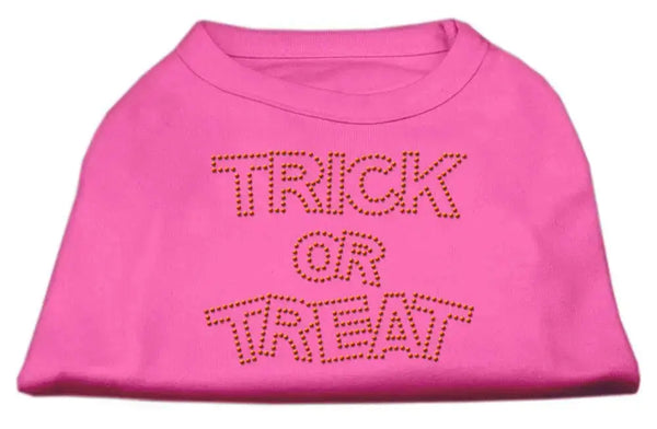 Trick-Or-Treat-Rhinestone-Shirts-Bright-Pink-L-GreatEagleInc-319100399