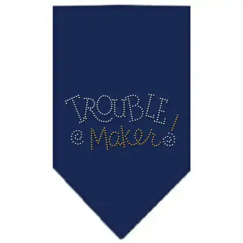 Trouble-Maker-Rhinestone-Bandana-Navy-Blue-Small-GreatEagleInc-333783667