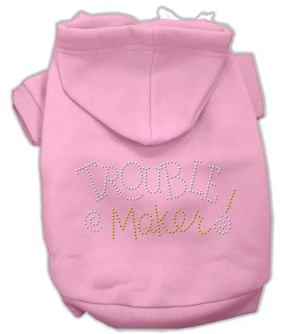 Trouble-Maker-Rhinestone-Hoodies-Pink-S-GreatEagleInc-319558999