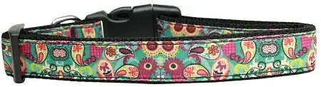 Turquoise-Paisley-Nylon-Dog-Collar-Xs-GreatEagleInc-320017414