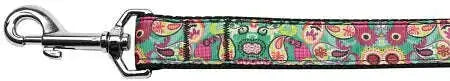 Turquoise-Paisley-Nylon-Dog-Leash-3-8-Inch-Wide-4ft-Long-GreatEagleInc-320017872