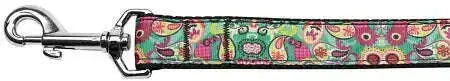 Turquoise-Paisley-Nylon-Dog-Leash-5-8-Inch-Wide-4ft-Long-GreatEagleInc-318770725