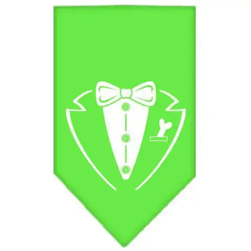 Tuxedo-Screen-Print-Bandana-Lime-Green-Small-GreatEagleInc-318542579