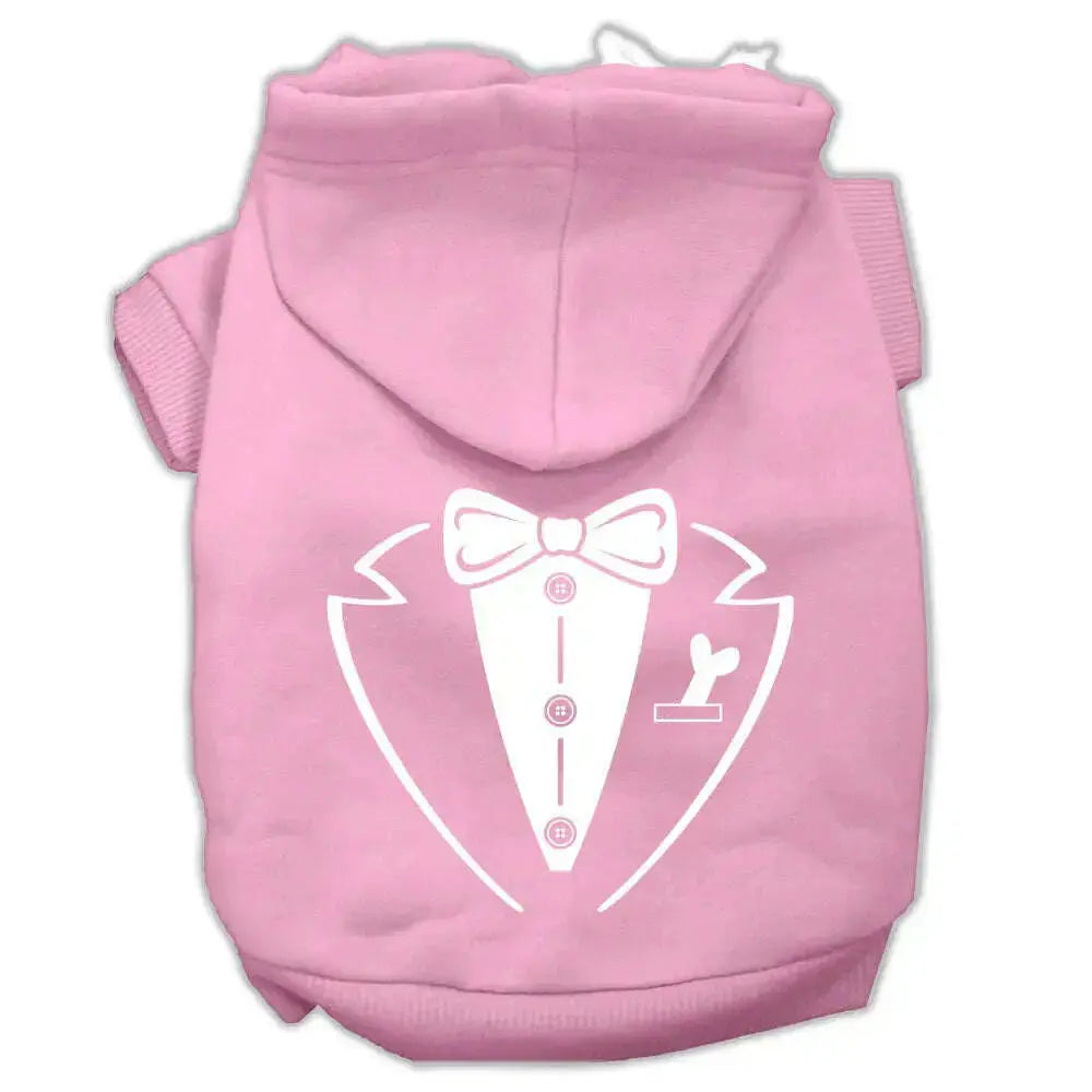 Tuxedo-Screen-Print-Pet-Hoodies-Light-Pink-Size-Xl-GreatEagleInc-319925742