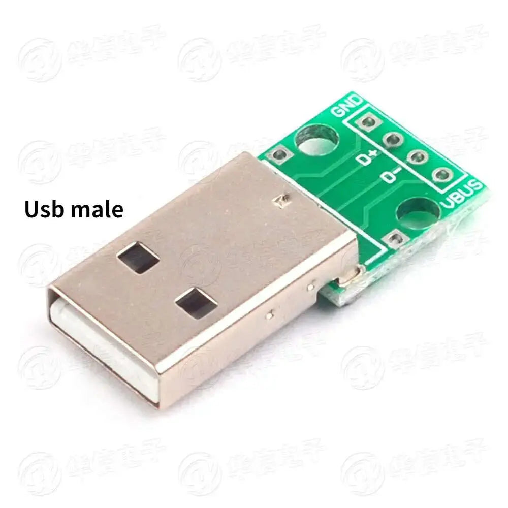 USB-A-Male-USB-2.0-3.0-A-Female-USB-B-Connector-Interface-to-2.54mm-DIP-PCB-Converter-Adapter-Breakout-Board-Micro-Mini-USB-GreatEagleInc-334036748