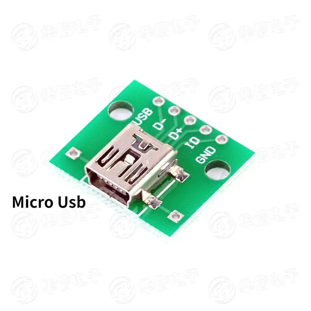 USB-A-Male-USB-2.0-3.0-A-Female-USB-B-Connector-Interface-to-2.54mm-DIP-PCB-Converter-Adapter-Breakout-Board-Micro-Mini-USB-GreatEagleInc-334036879