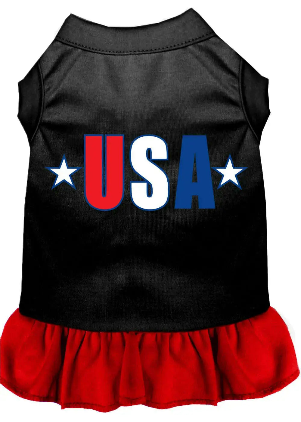 Usa-Star-Screen-Print-Dress-Black-With-Red-Xl-GreatEagleInc-333606522