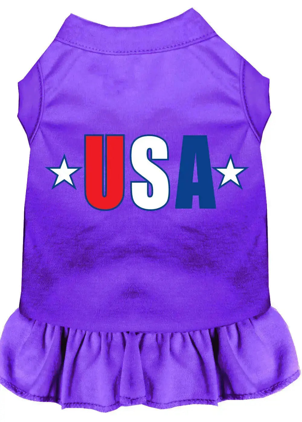 Usa-Star-Screen-Print-Dress-Purple-Xl-GreatEagleInc-318931957