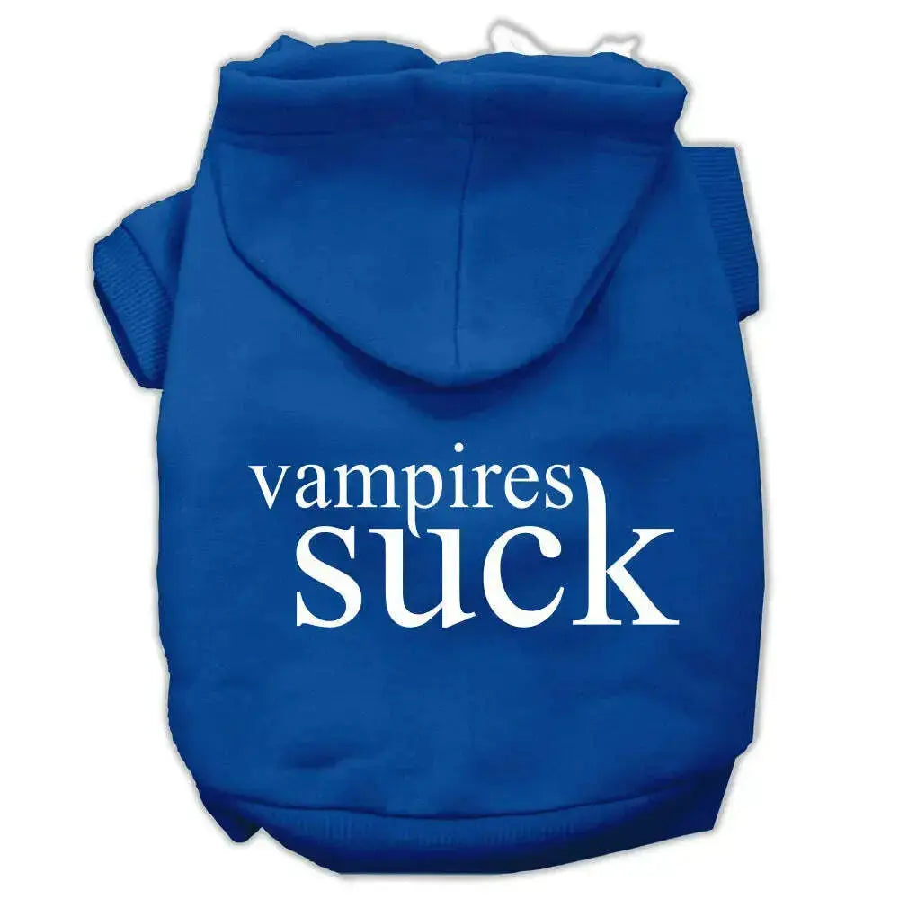 Vampires-Suck-Screen-Print-Pet-Hoodies-Blue-Size-M-GreatEagleInc-319458141