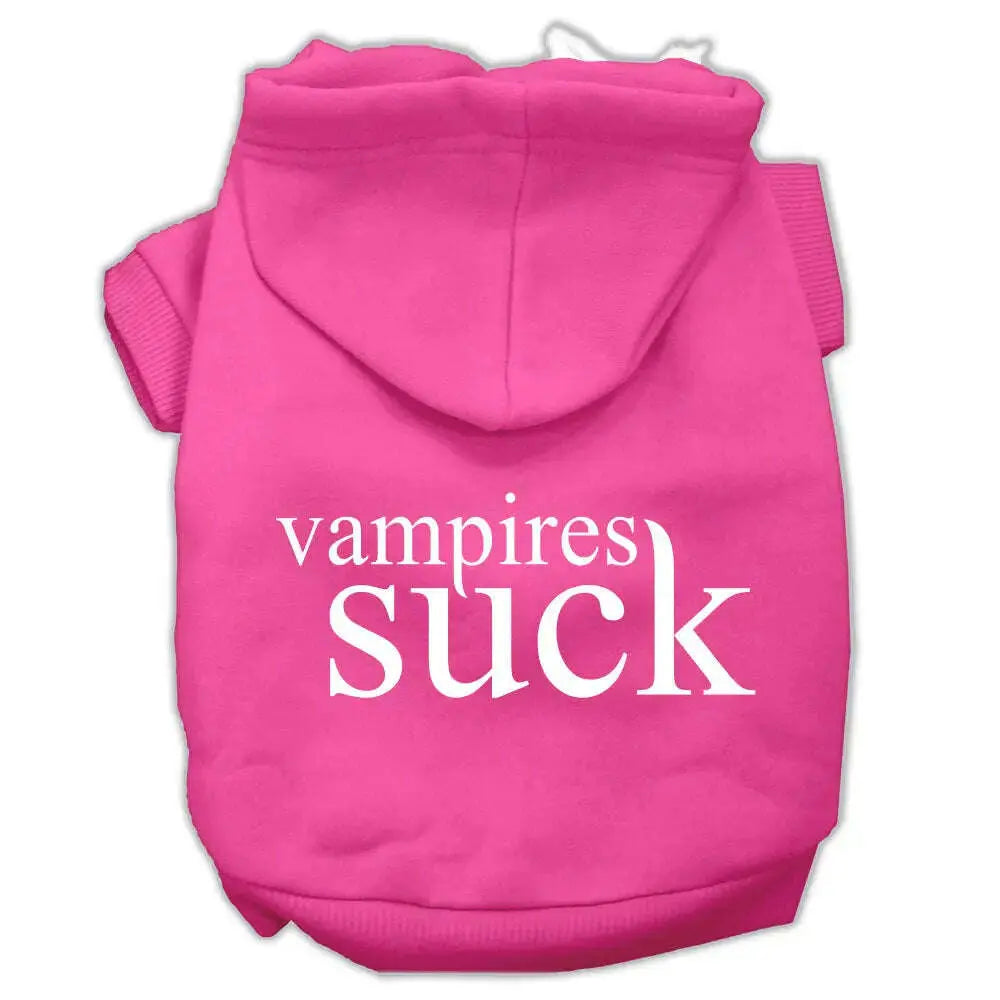 Vampires-Suck-Screen-Print-Pet-Hoodies-Bright-Pink-Size-Xl-GreatEagleInc-319456668