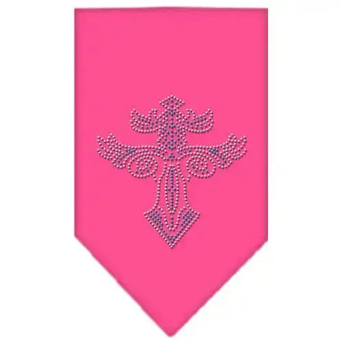 Warriors-Cross-Rhinestone-Bandana-Bright-Pink-Small-GreatEagleInc-333876674