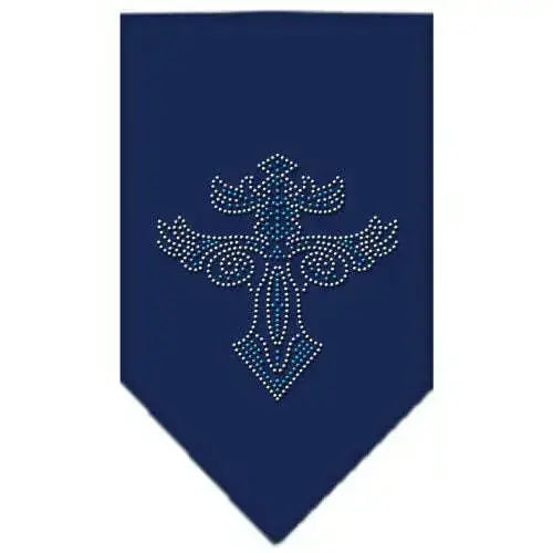 Warriors-Cross-Rhinestone-Bandana-Navy-Blue-Large-GreatEagleInc-318548031