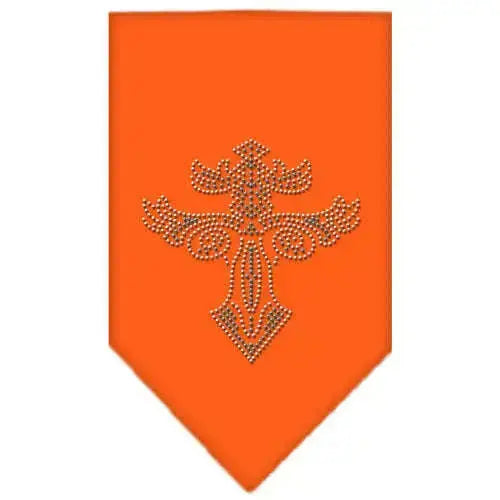 Warriors-Cross-Rhinestone-Bandana-Orange-Small-GreatEagleInc-333876483