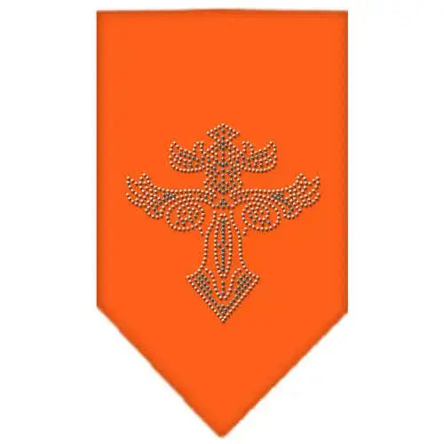 Warriors-Cross-Rhinestone-Bandana-Orange-Small-GreatEagleInc-333876483