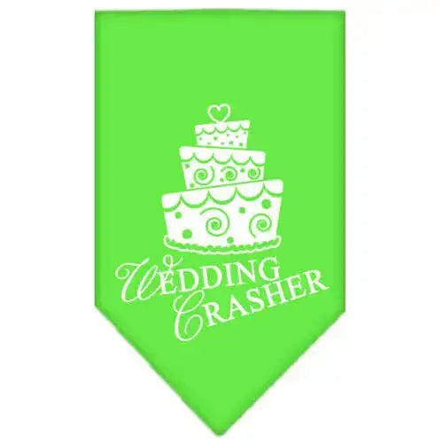 Wedding-Crasher-Screen-Print-Bandana-Lime-Green-Large-GreatEagleInc-318966357