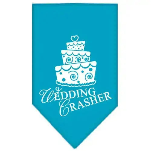 Wedding-Crasher-Screen-Print-Bandana-Turquoise-Small-GreatEagleInc-318967971