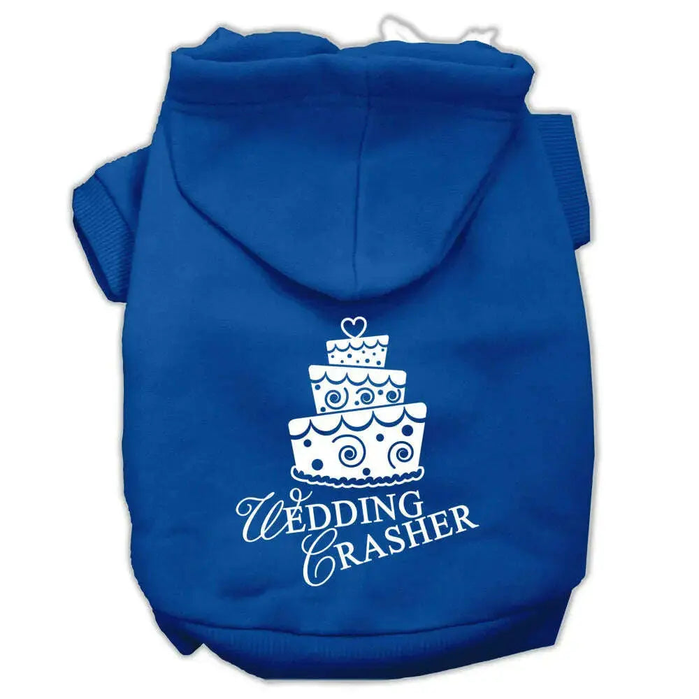 Wedding-Crasher-Screen-Print-Pet-Hoodies-Blue-Size-Sm-GreatEagleInc-319922739