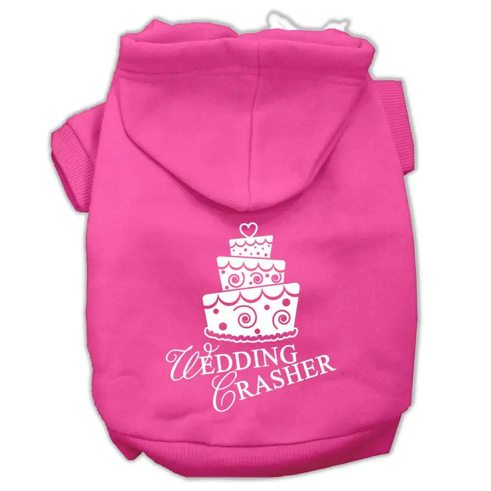 Wedding-Crasher-Screen-Print-Pet-Hoodies-Bright-Pink-Size-Xs-GreatEagleInc-319920832