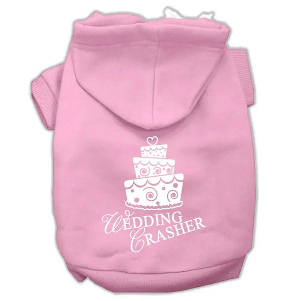 Wedding-Crasher-Screen-Print-Pet-Hoodies-Light-Pink-Size-Med-GreatEagleInc-333950922