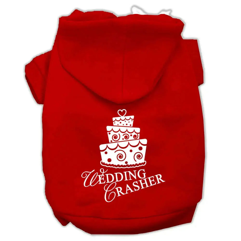 Wedding-Crasher-Screen-Print-Pet-Hoodies-Red-Size-Lg-GreatEagleInc-333951094