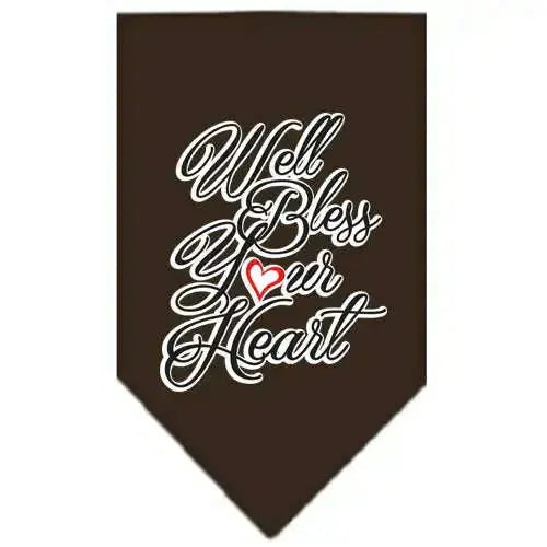 Well-Bless-Your-Heart-Screen-Print-Bandana-Brown-Small-GreatEagleInc-334291994