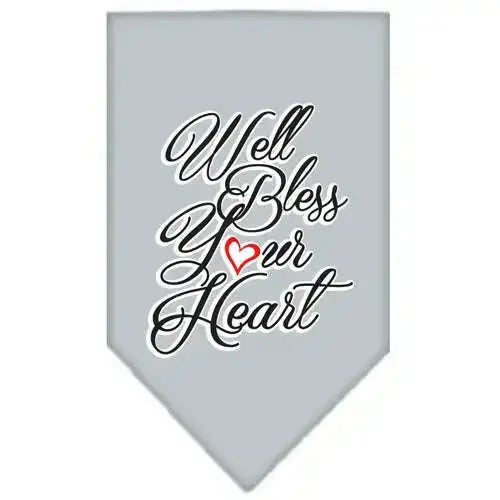 Well-Bless-Your-Heart-Screen-Print-Bandana-Grey-Large-GreatEagleInc-334291467