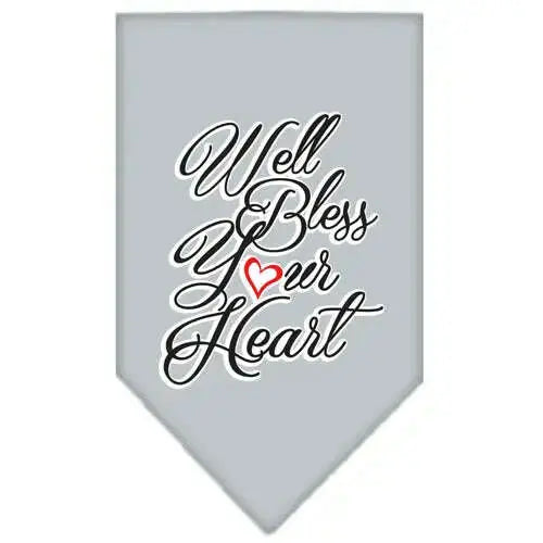 Well-Bless-Your-Heart-Screen-Print-Bandana-Grey-Small-GreatEagleInc-334292148