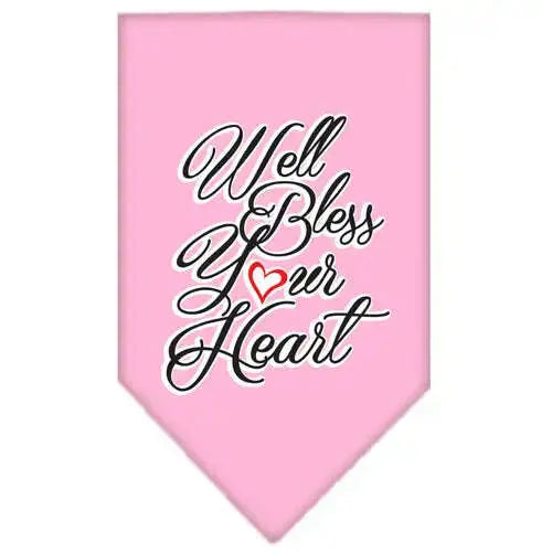 Well-Bless-Your-Heart-Screen-Print-Bandana-Light-Pink-Small-GreatEagleInc-334292378