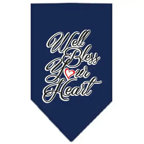 Well-Bless-Your-Heart-Screen-Print-Bandana-Navy-Blue-Small-GreatEagleInc-334292419