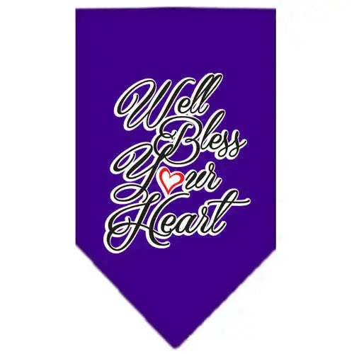 Well-Bless-Your-Heart-Screen-Print-Bandana-Purple-Small-GreatEagleInc-334292699