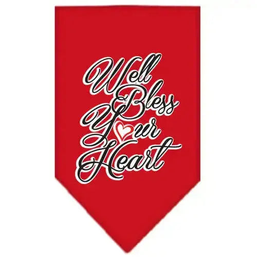 Well-Bless-Your-Heart-Screen-Print-Bandana-Red-Small-GreatEagleInc-334292748