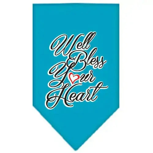 Well-Bless-Your-Heart-Screen-Print-Bandana-Turquoise-Small-GreatEagleInc-334292849