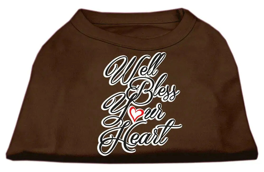 Well-Bless-Your-Heart-Screen-Print-Dog-Shirt-Brown-Xs-GreatEagleInc-334280342