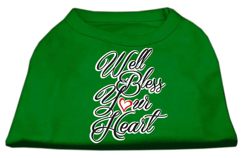 Well-Bless-Your-Heart-Screen-Print-Dog-Shirt-Green-Xxl-GreatEagleInc-334281827