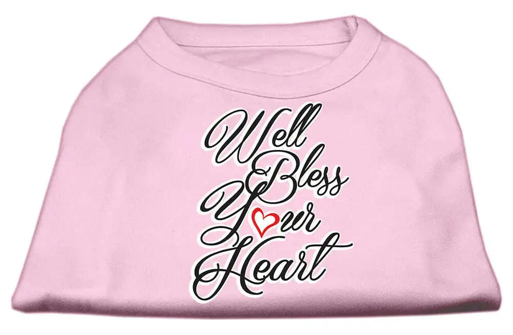 Well-Bless-Your-Heart-Screen-Print-Dog-Shirt-Light-Pink-Xxl-GreatEagleInc-334282071