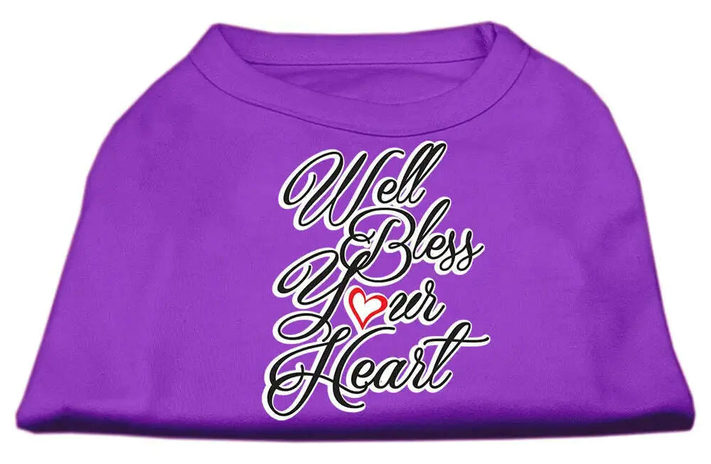 Well-Bless-Your-Heart-Screen-Print-Dog-Shirt-Purple-Xxxl-GreatEagleInc-334283593