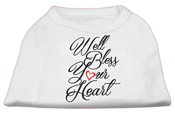 Well-Bless-Your-Heart-Screen-Print-Dog-Shirt-White-Med-GreatEagleInc-334276832