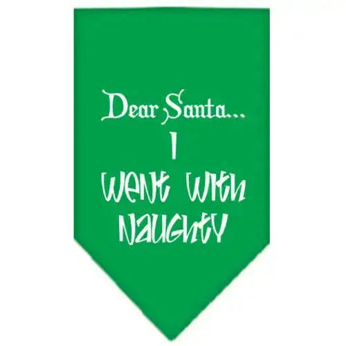 Went-With-Naughty-Screen-Print-Bandana-Emerald-Green-Small-GreatEagleInc-319838374