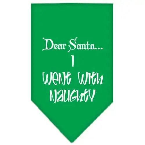 Went-With-Naughty-Screen-Print-Bandana-Emerald-Green-Small-GreatEagleInc-319838374