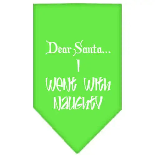 Went-With-Naughty-Screen-Print-Bandana-Lime-Green-Small-GreatEagleInc-319838123