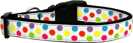 White-Multi-dot-Nylon-Cat-Collar-GreatEagleInc-333850653