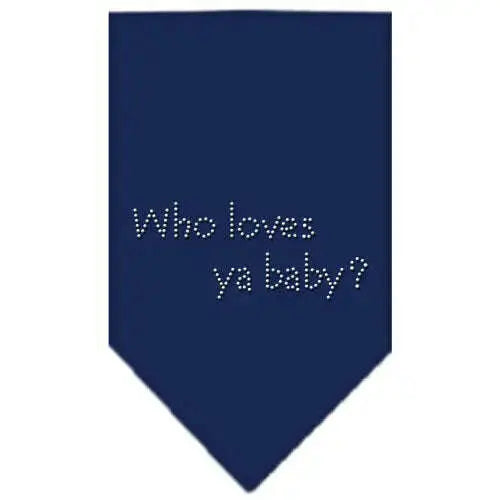 Who-Loves-Ya-Baby-Rhinestone-Bandana-Navy-Blue-Small-GreatEagleInc-333875836