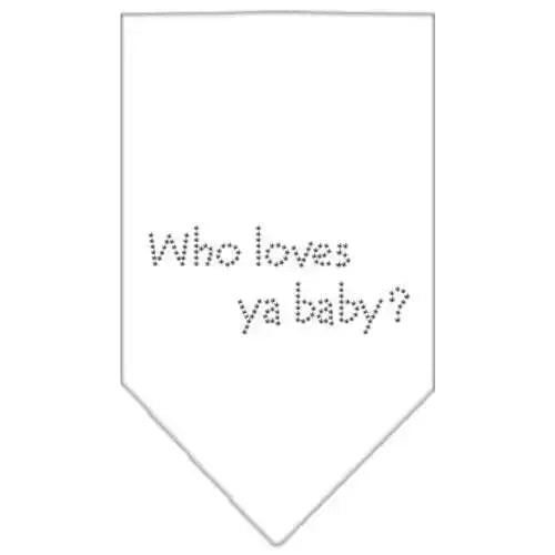 Who-Loves-Ya-Baby-Rhinestone-Bandana-White-Large-GreatEagleInc-318548162