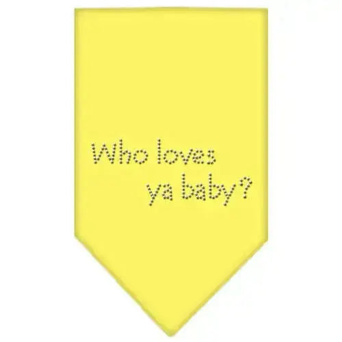 Who-Loves-Ya-Baby-Rhinestone-Bandana-Yellow-Large-GreatEagleInc-333939221